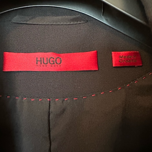HUGO Black Wool Blazer Size 8 - Picture 2 of 4